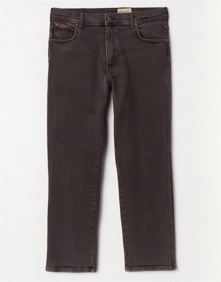 Jeans dritti da uomo Wrangler Texas W35 L30 cotone nero
