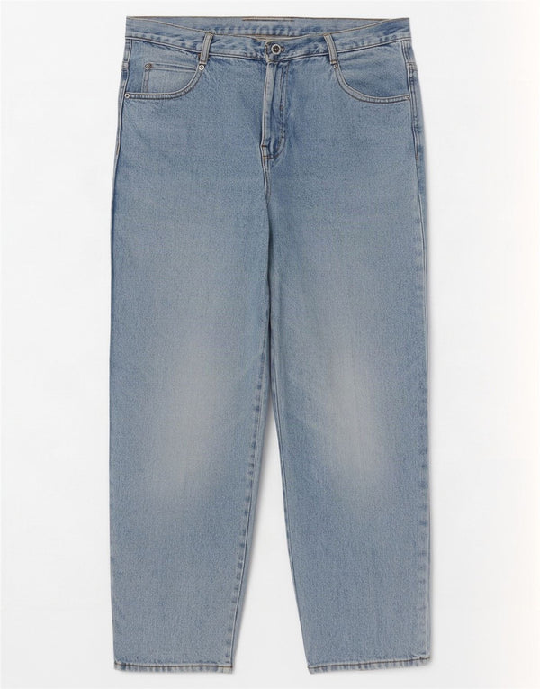 Jeans affusolati a vita alta da donna vintage IT 48 XL W32 L29 Cotone blu