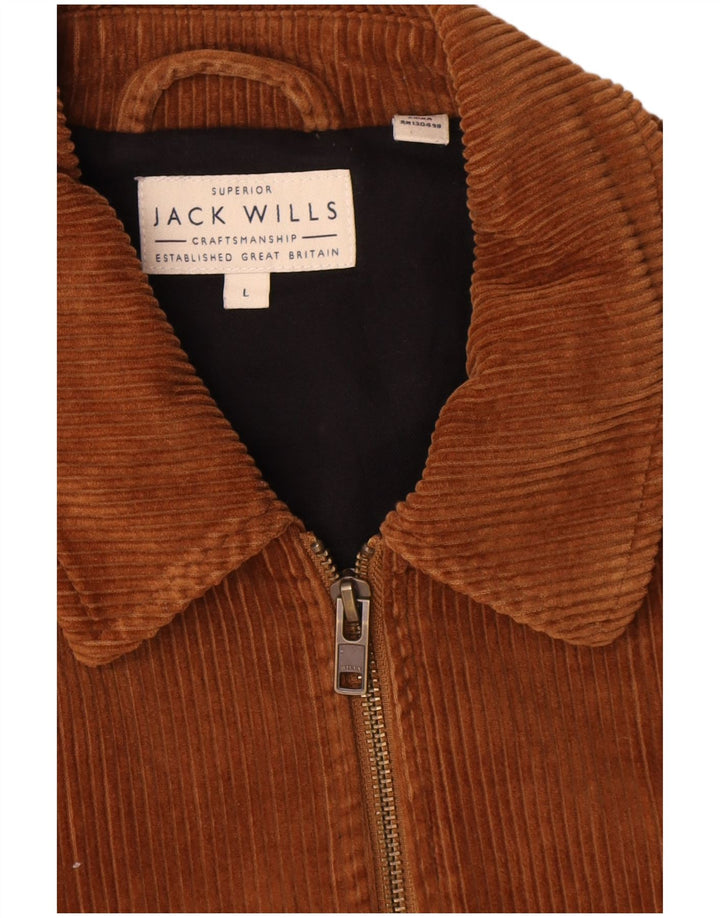 Giacca bomber da uomo in velluto a coste Jack Wills UK 40 grande marrone