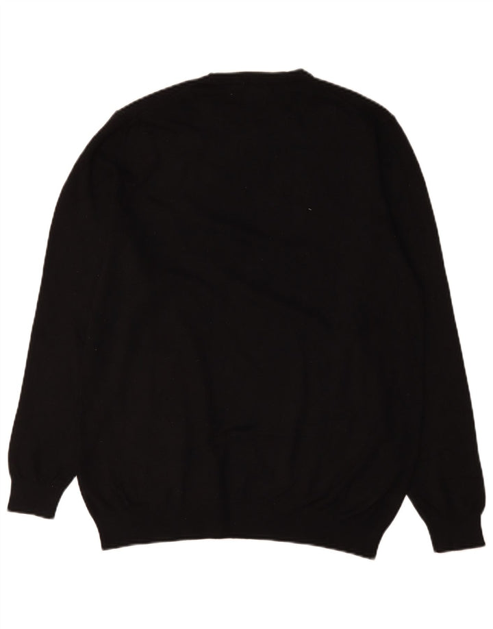 Maglione Zara da uomo girocollo in viscosa nera media