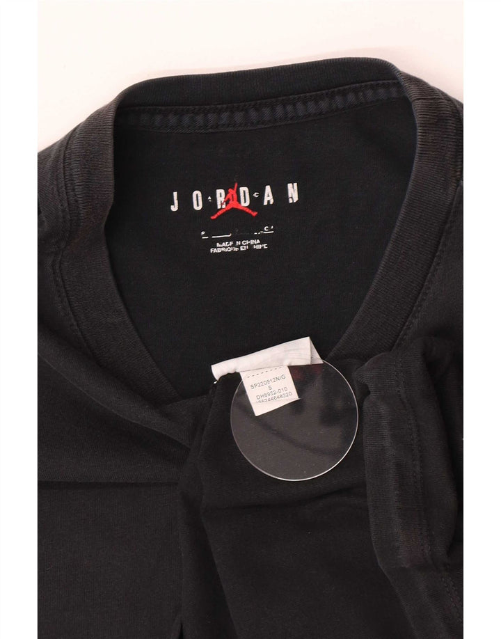 T-shirt grafica da uomo Jordan Top piccola in cotone nero