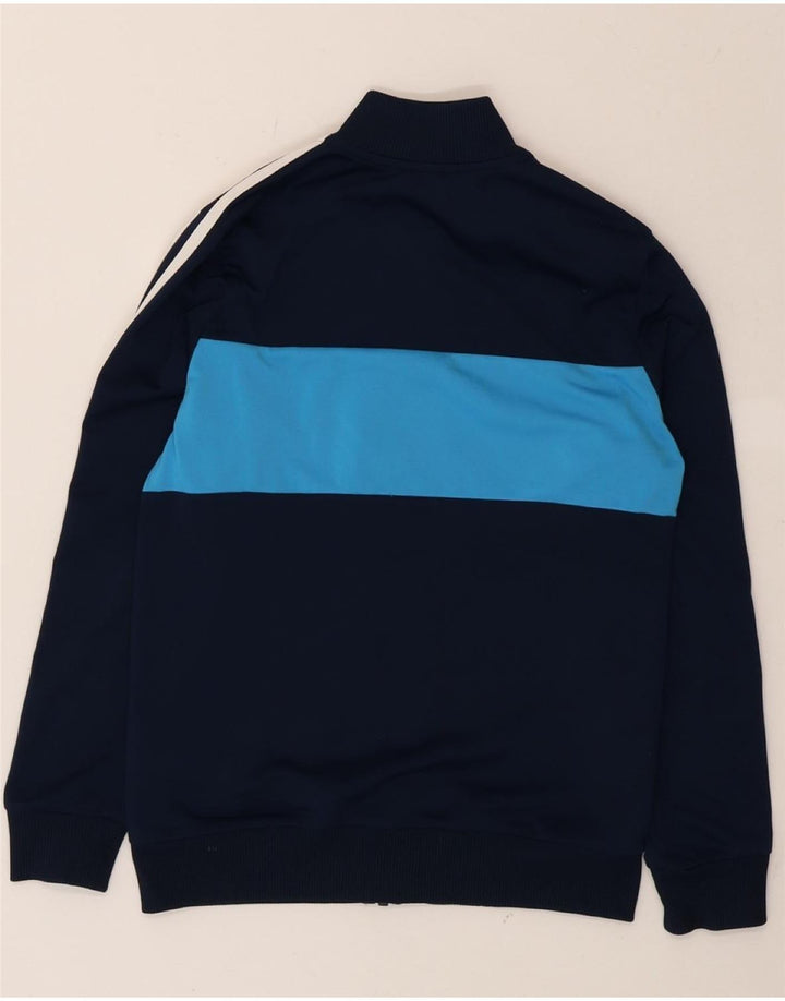 ADIDAS Boys Tracksuit Top Jacket 11-12 Years Navy Blue Colourblock Vintage Adidas and Second-Hand Adidas from Messina Hembry 