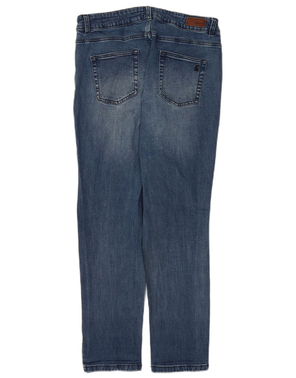 Jeans dritti Girlfriend da donna Joules UK 12 medio W30 L28 cotone blu