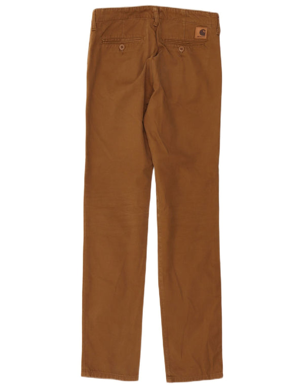 Pantaloni chino dritti da uomo CARHARTT W30 L34 cotone marrone