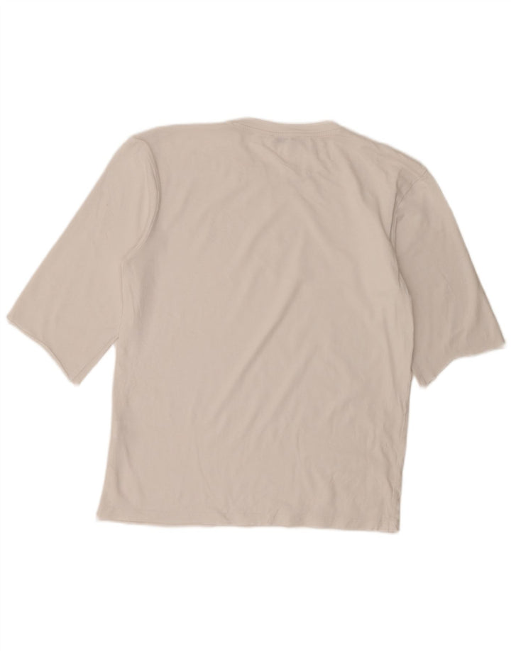 T-shirt Zara da donna Top UK 12 cotone bianco medio