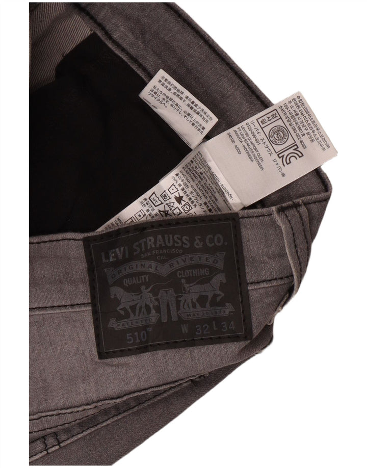 LEVI'S Jeans skinny 510 da uomo W32 L34 Cotone grigio
