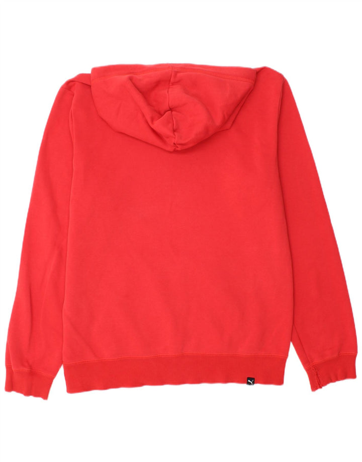 Felpa con cappuccio da uomo Puma in cotone rosso medio