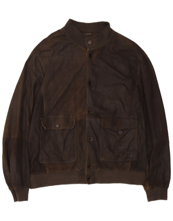 Giacca in pelle da uomo GIMO'S UK 42 XL Marrone