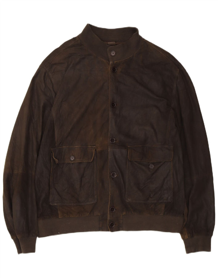 Giacca in pelle da uomo GIMO'S UK 42 XL Marrone