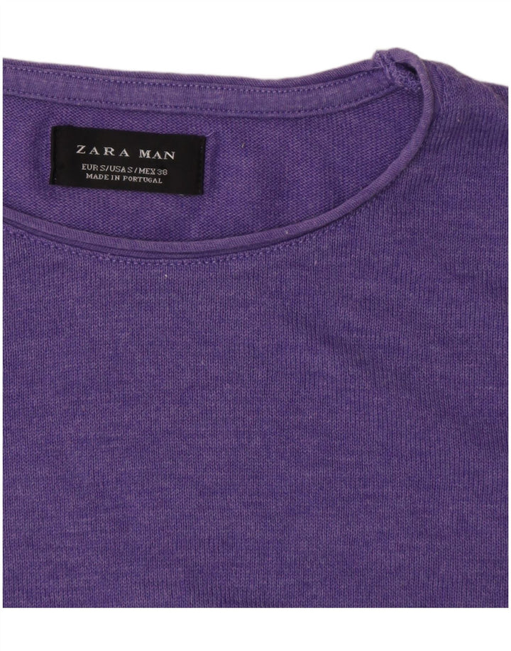 T-shirt Zara da uomo Top piccola viola