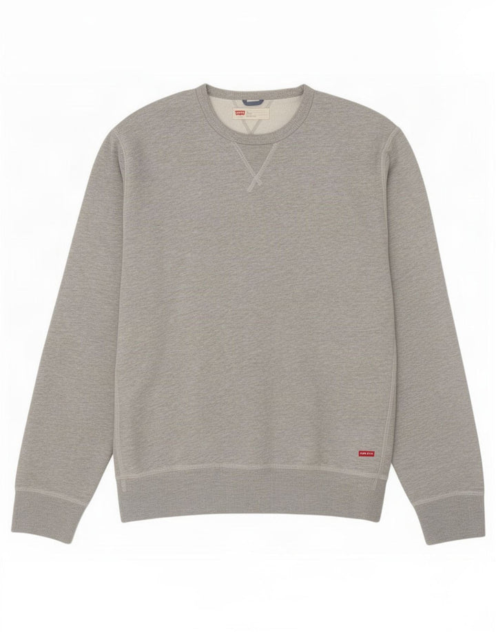 Felpa Levi's da uomo con vestibilità standard, maglione XL grigio