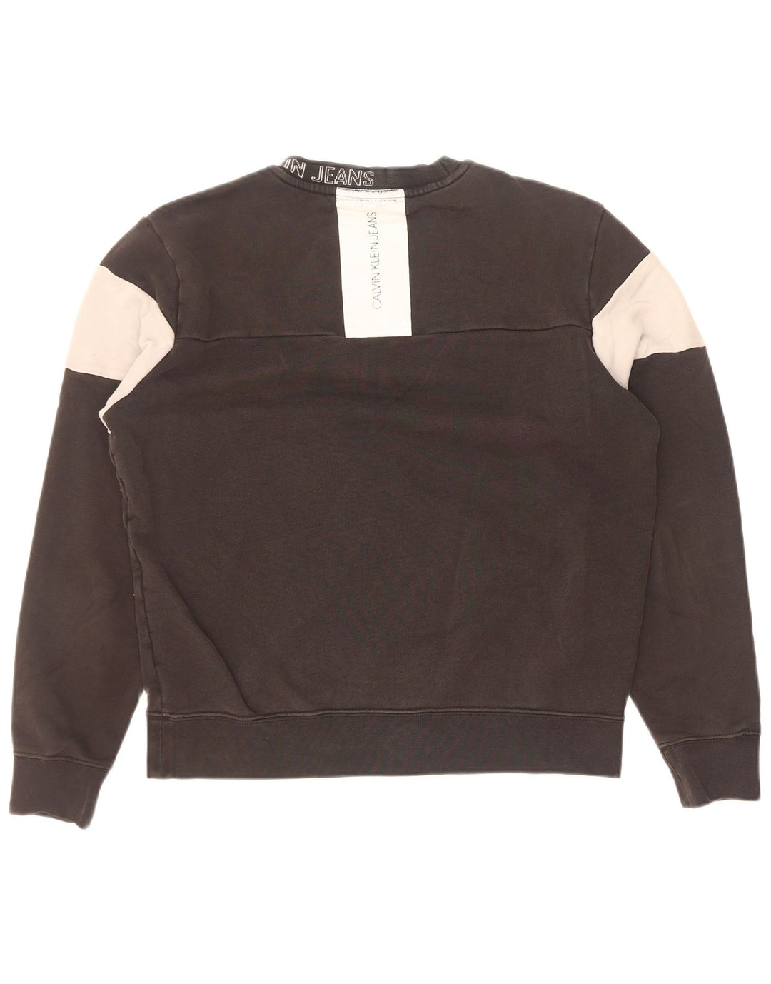 Felpa grafica da uomo Calvin Klein, piccola, in cotone nero
