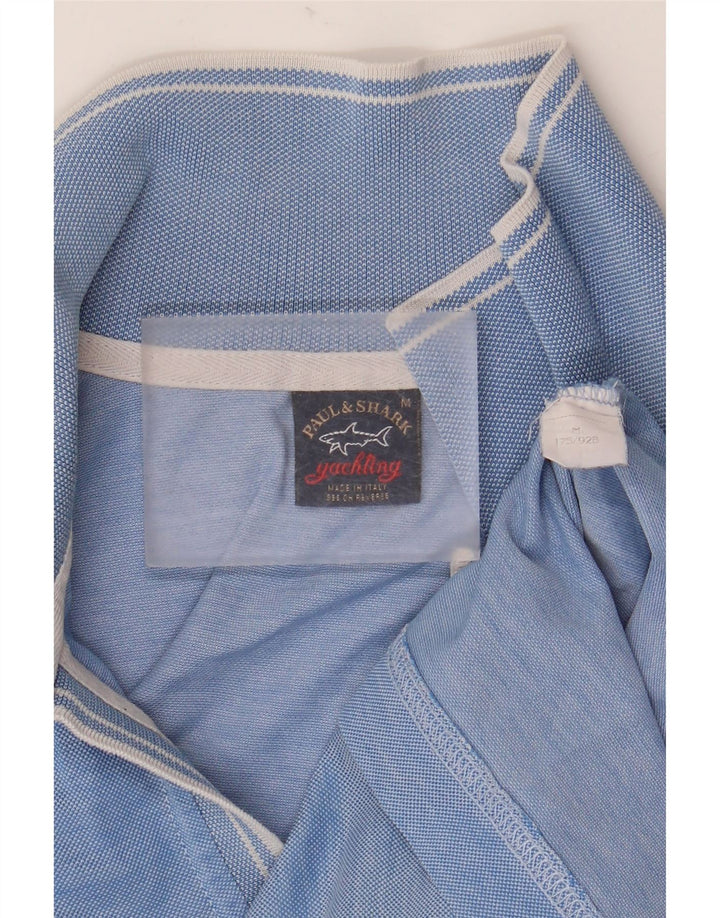 Polo da uomo Paul & Shark blu medio screziato