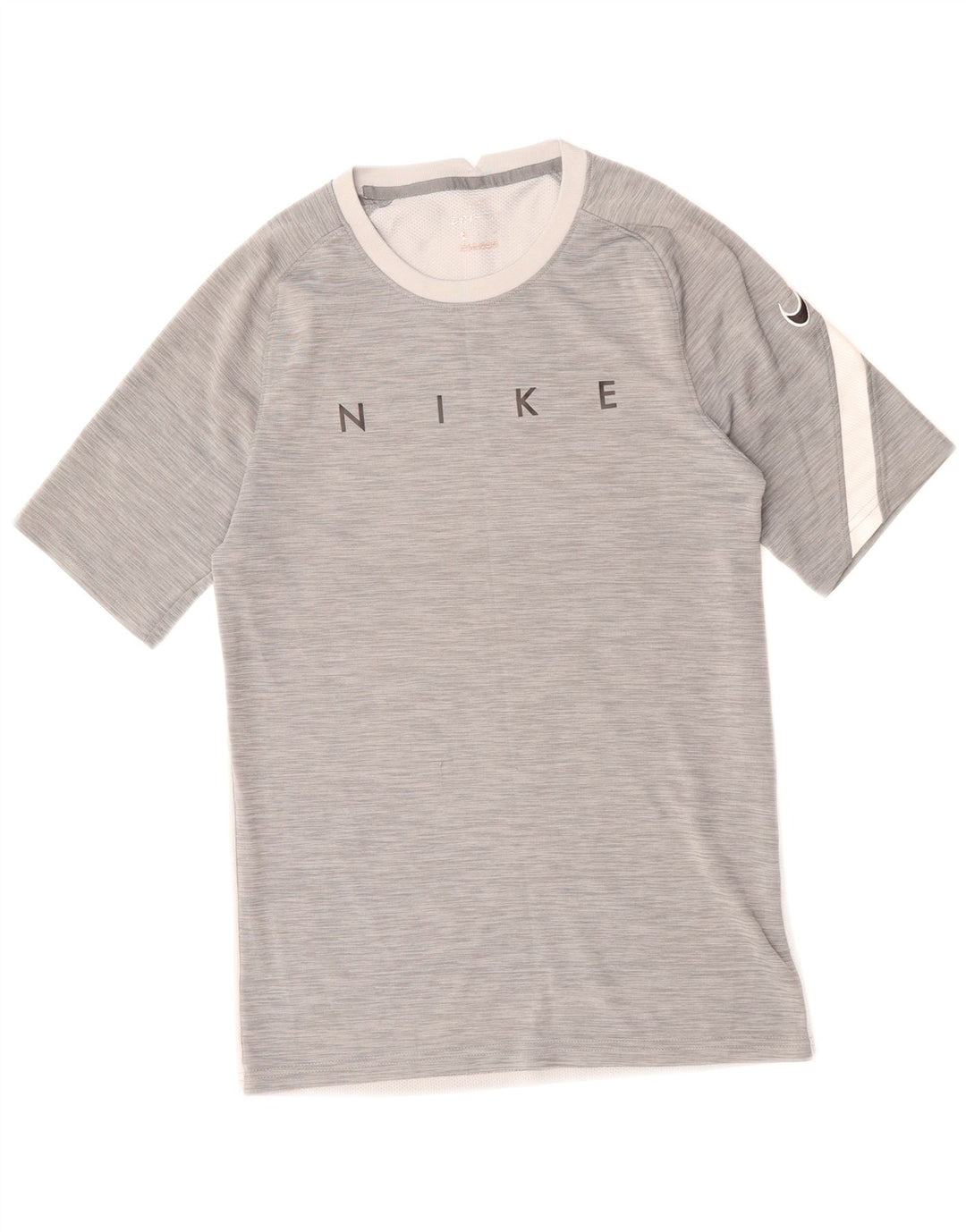 NIKE T-shirt grafica da uomo Dri Fit Top Small in poliestere color block grigio