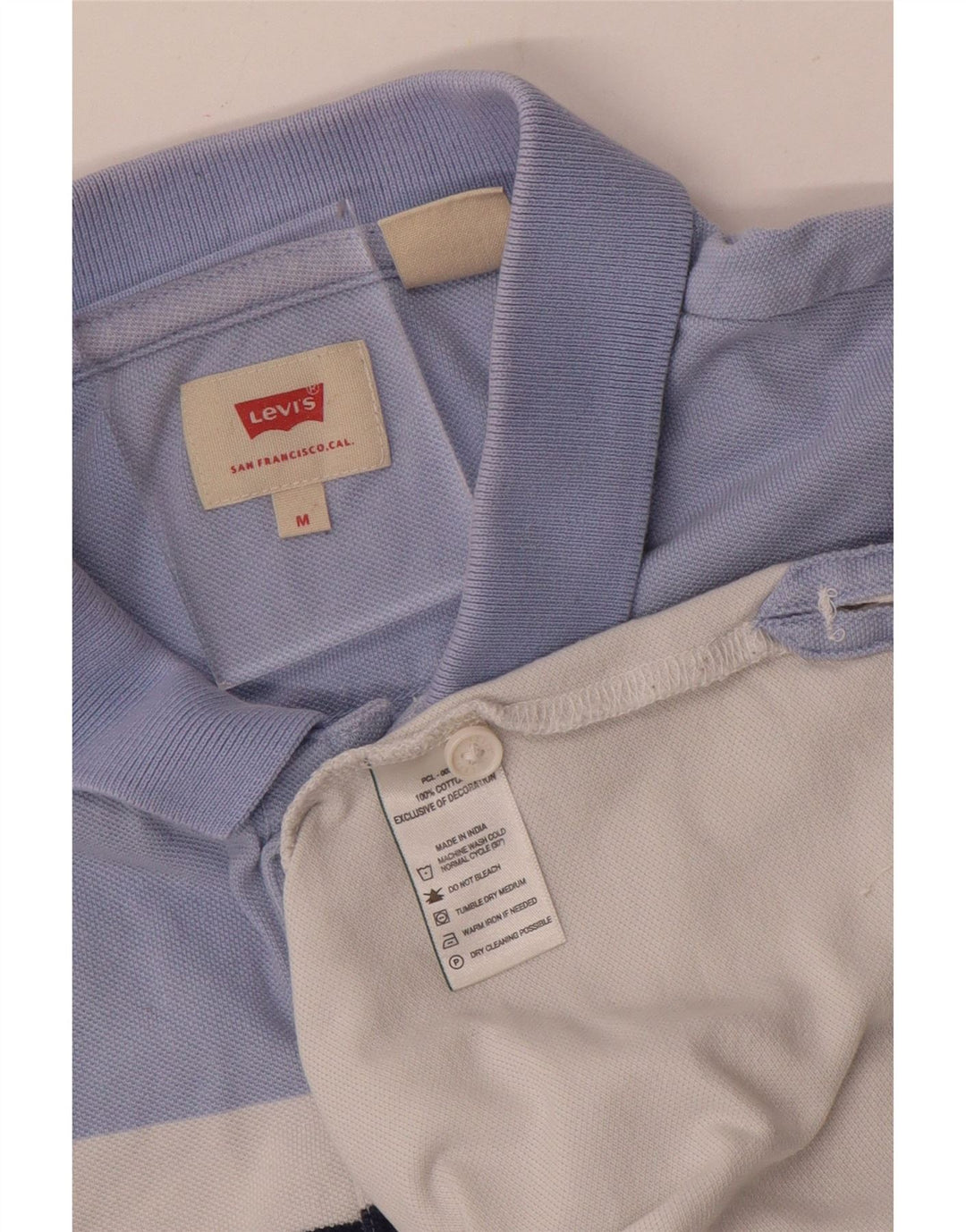 Polo LEVI'S da uomo in cotone color block bianco medio