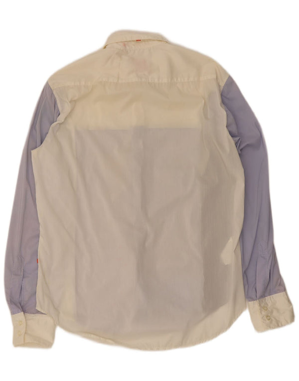 Camicia da uomo Hugo Boss in cotone color block medio multicolore