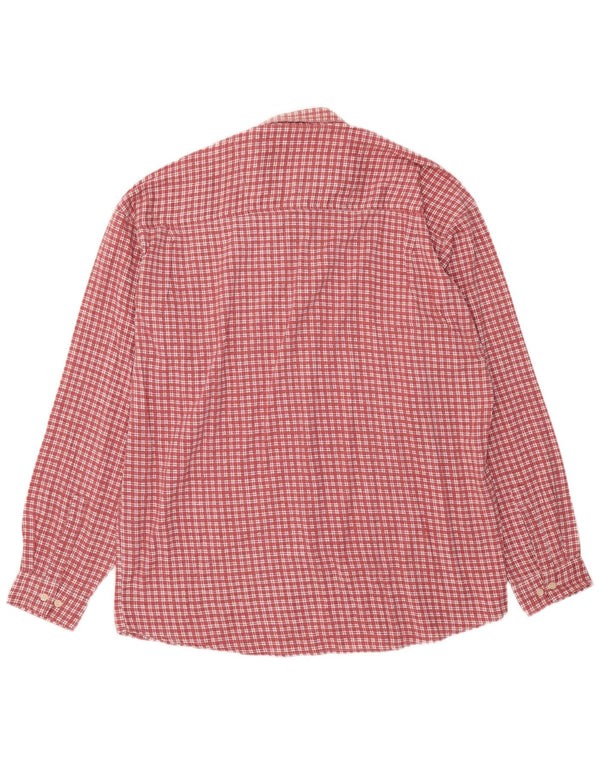 Camicia in flanella da uomo Lerros 2XL cotone a quadri rossi