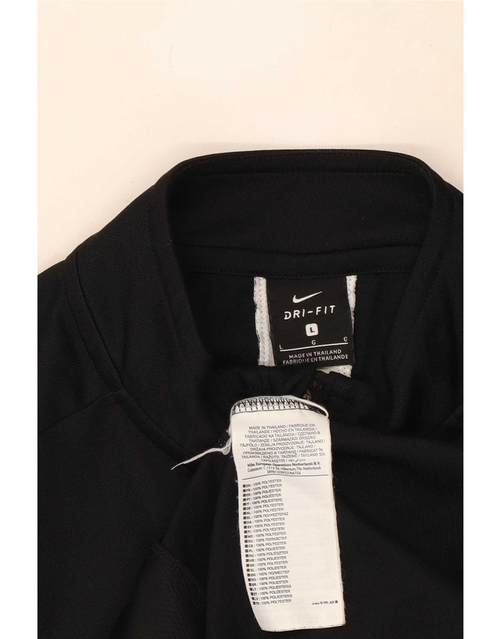 Giacca da tuta Nike Dri Fit da uomo, grande, in poliestere color block nero