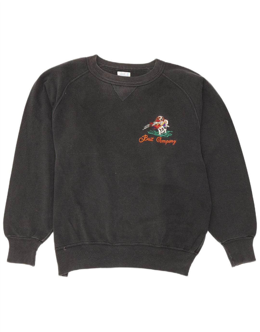 Felpa da uomo Best Company Maglione grande cotone nero