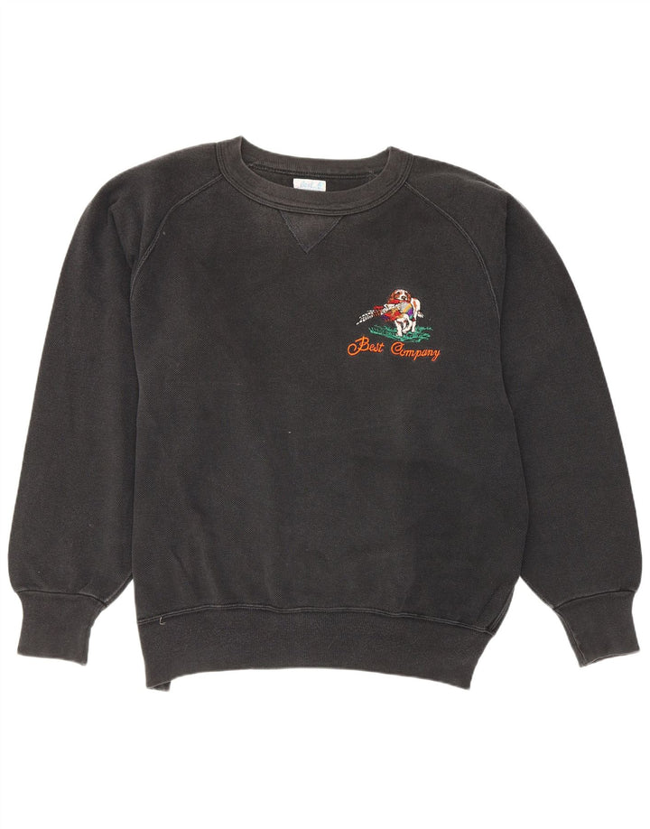 Felpa da uomo Best Company Maglione grande cotone nero