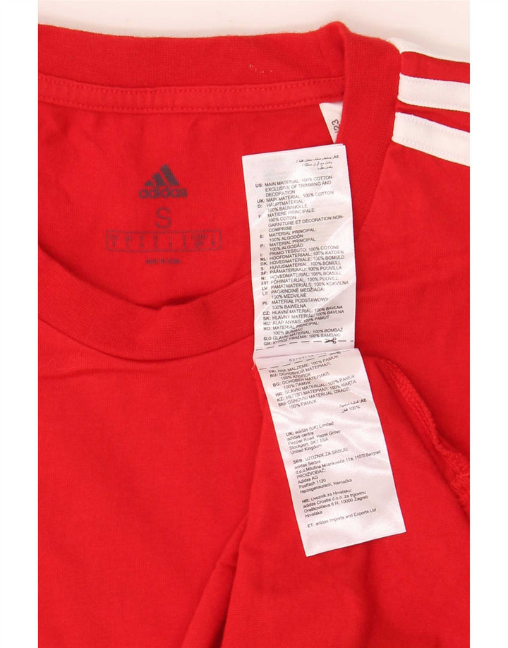 T-shirt Adidas da uomo Top Small rossa in cotone