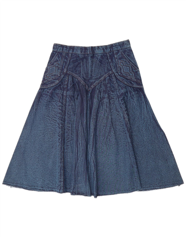 Gonna svasata in denim da donna VINTAGE W28 Blu medio