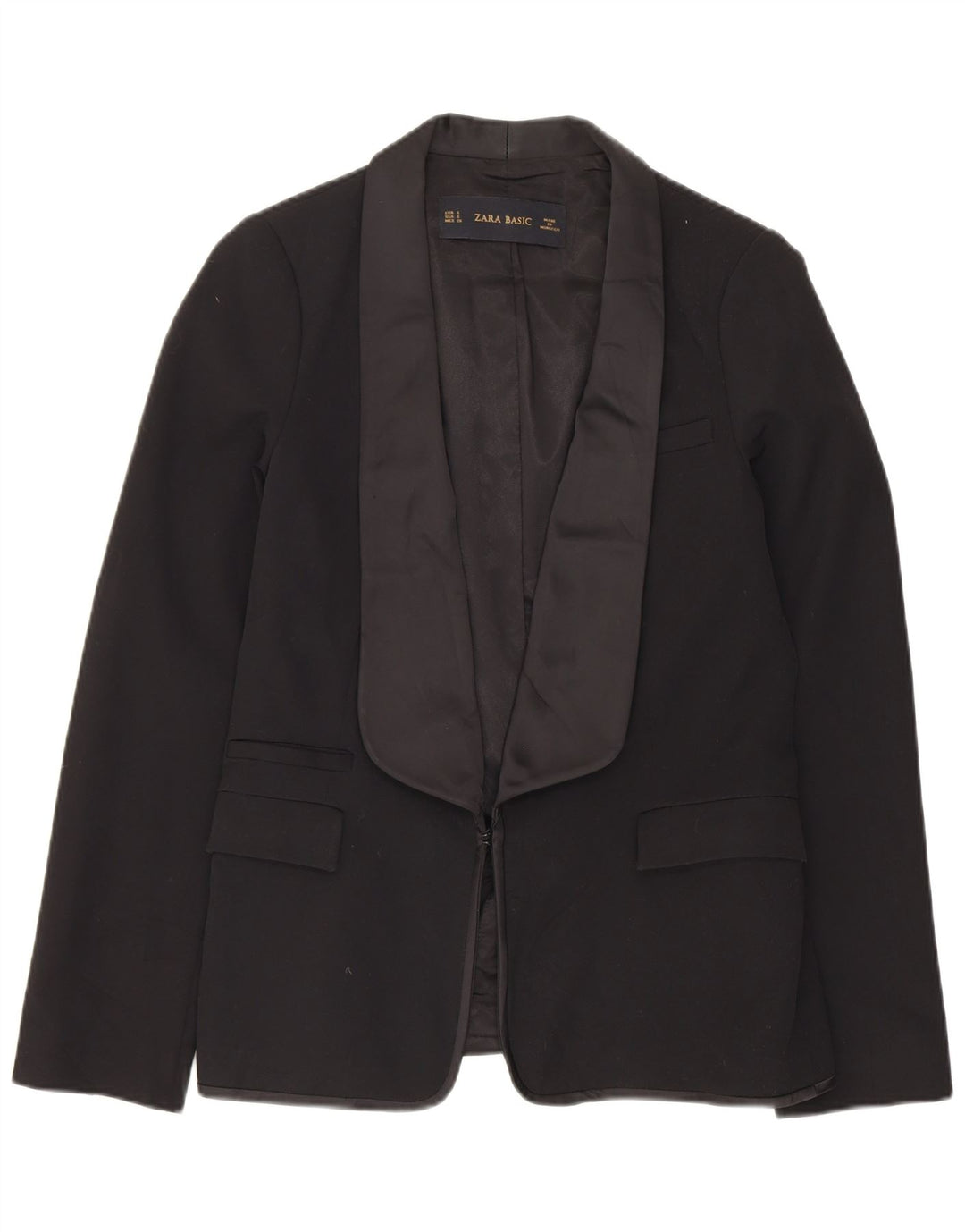 Giacca blazer da donna ZARA UK 10 piccola nera in poliestere