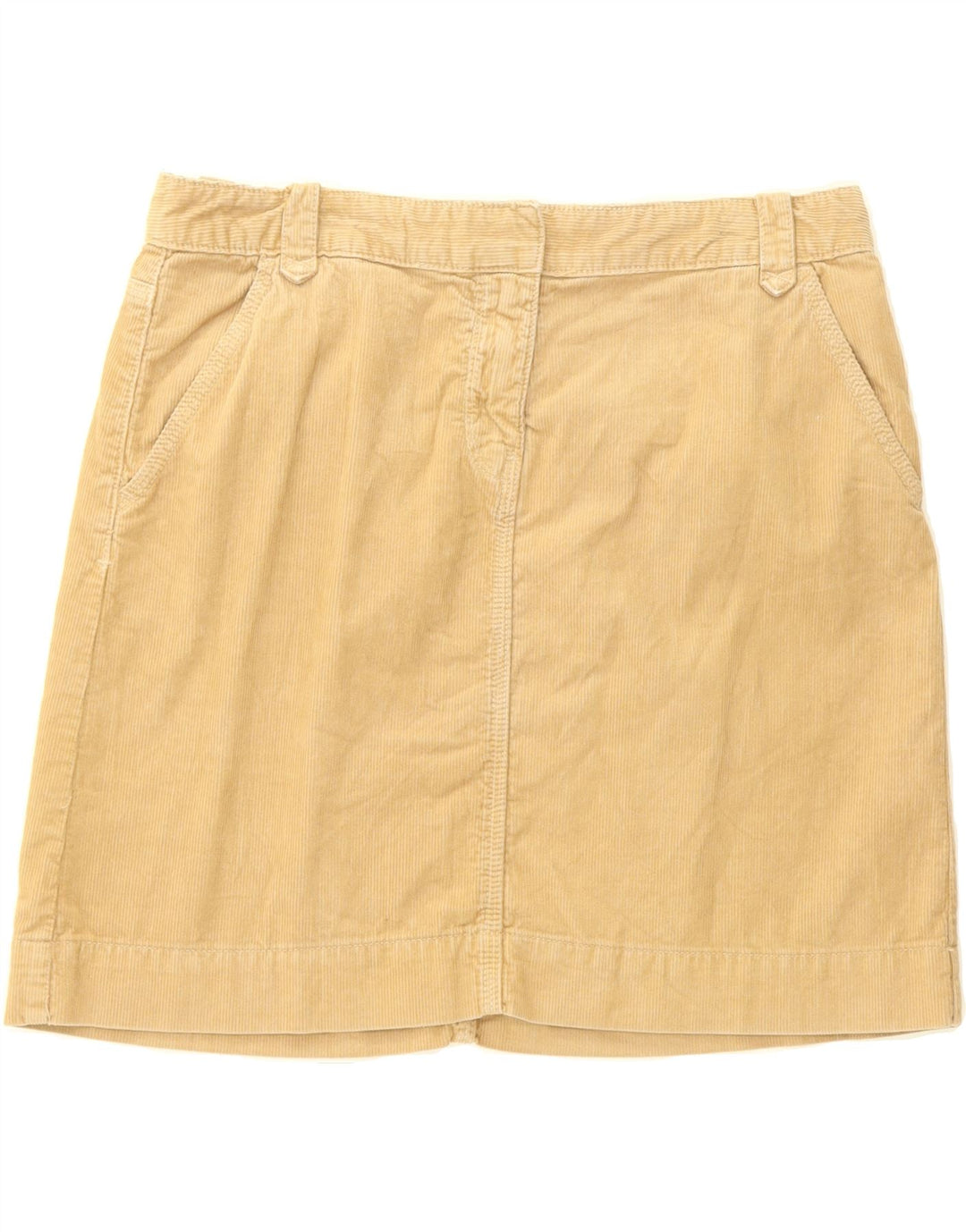 J. CREW Womens Corduroy Skirt US 8 Medium W32 Beige Cotton Vintage J. Crew and Second-Hand J. Crew from Messina Hembry 