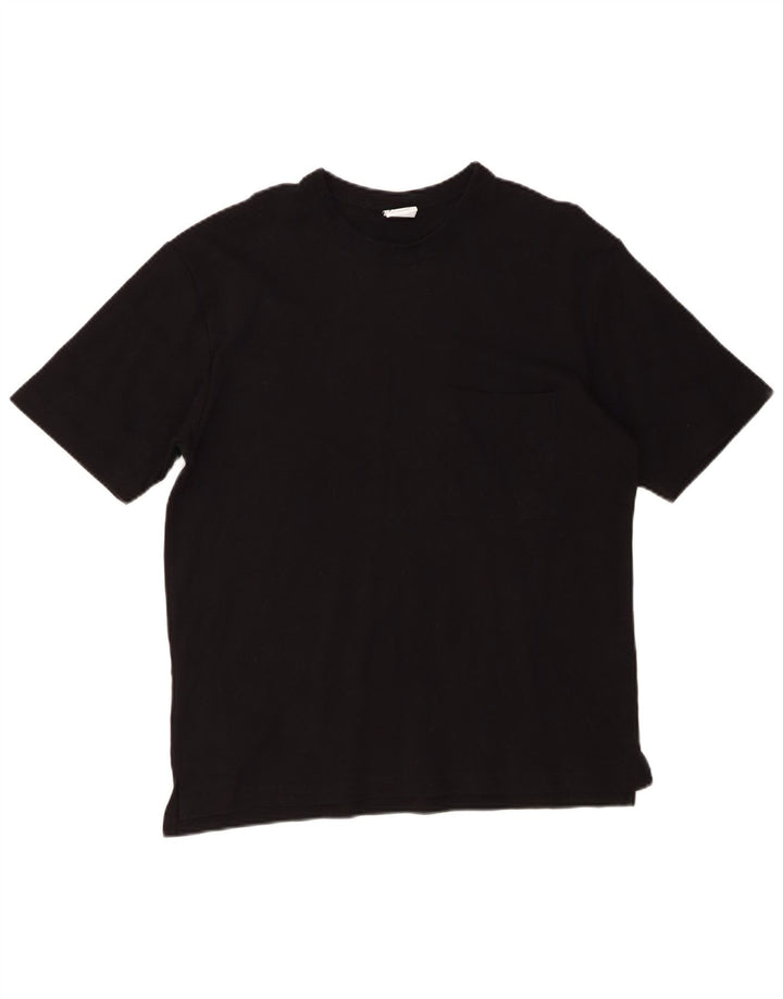 ZARA Mens T-Shirt Top Large Black Cotton