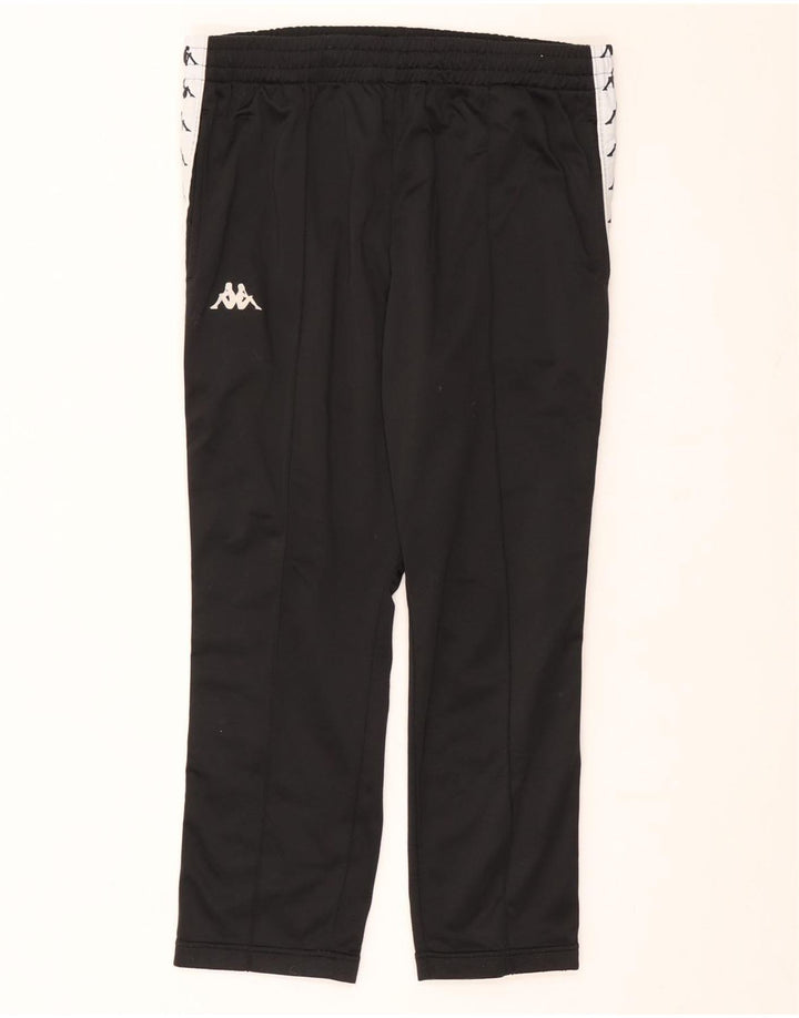 Pantaloni da tuta con grafica Kappa da uomo, poliestere color block medio nero