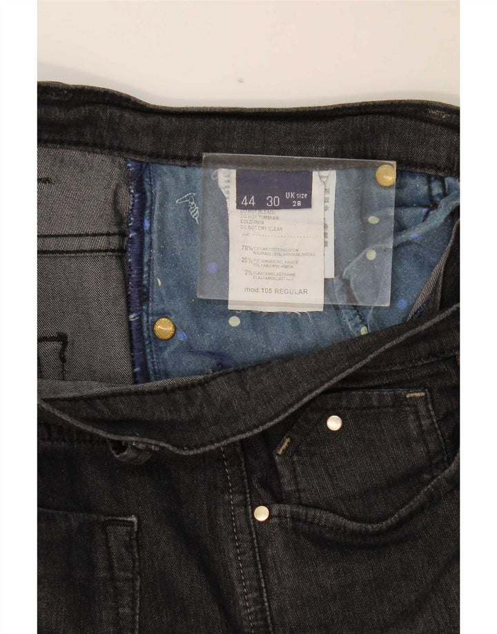 Jeans Dritti Donna Trussardi IT 44 Medio W28 L28 Cotone Grigio