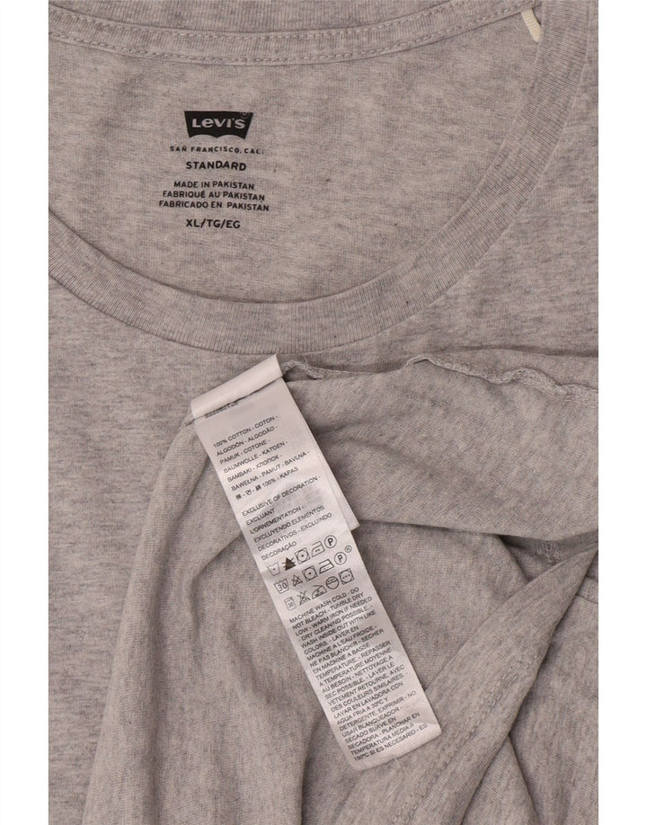 T-shirt Levi's da uomo con vestibilità standard, taglia XL, in cotone grigio