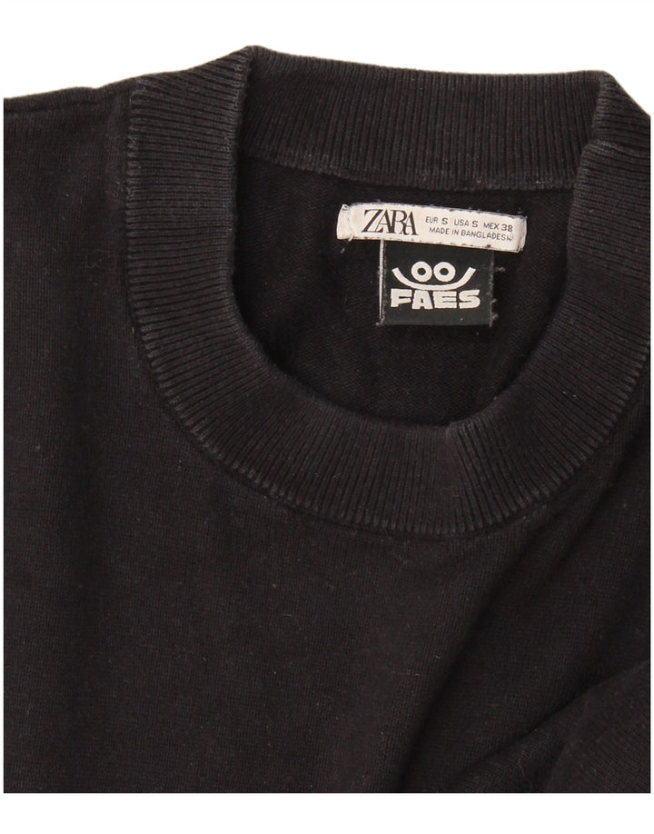 Maglione maglione girocollo da uomo Zara piccolo nero