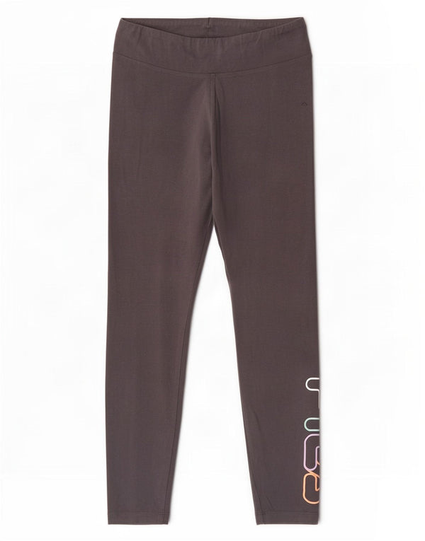 Leggings grafici crop da donna Fila UK 14 Cotone grigio medio