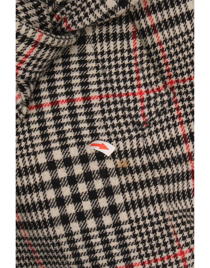 Trench doppiopetto vintage da donna IT 46 a quadri grigi grandi