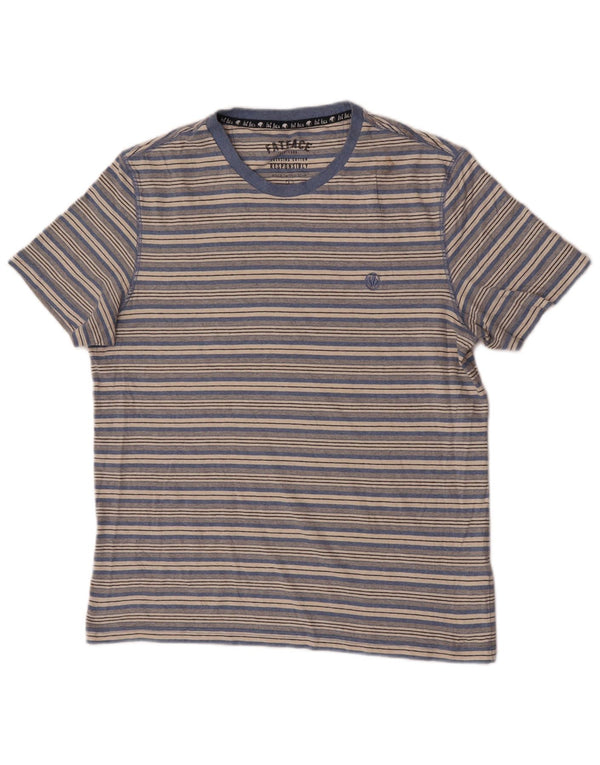 T-shirt da uomo Fat Face Top in cotone a righe blu grandi