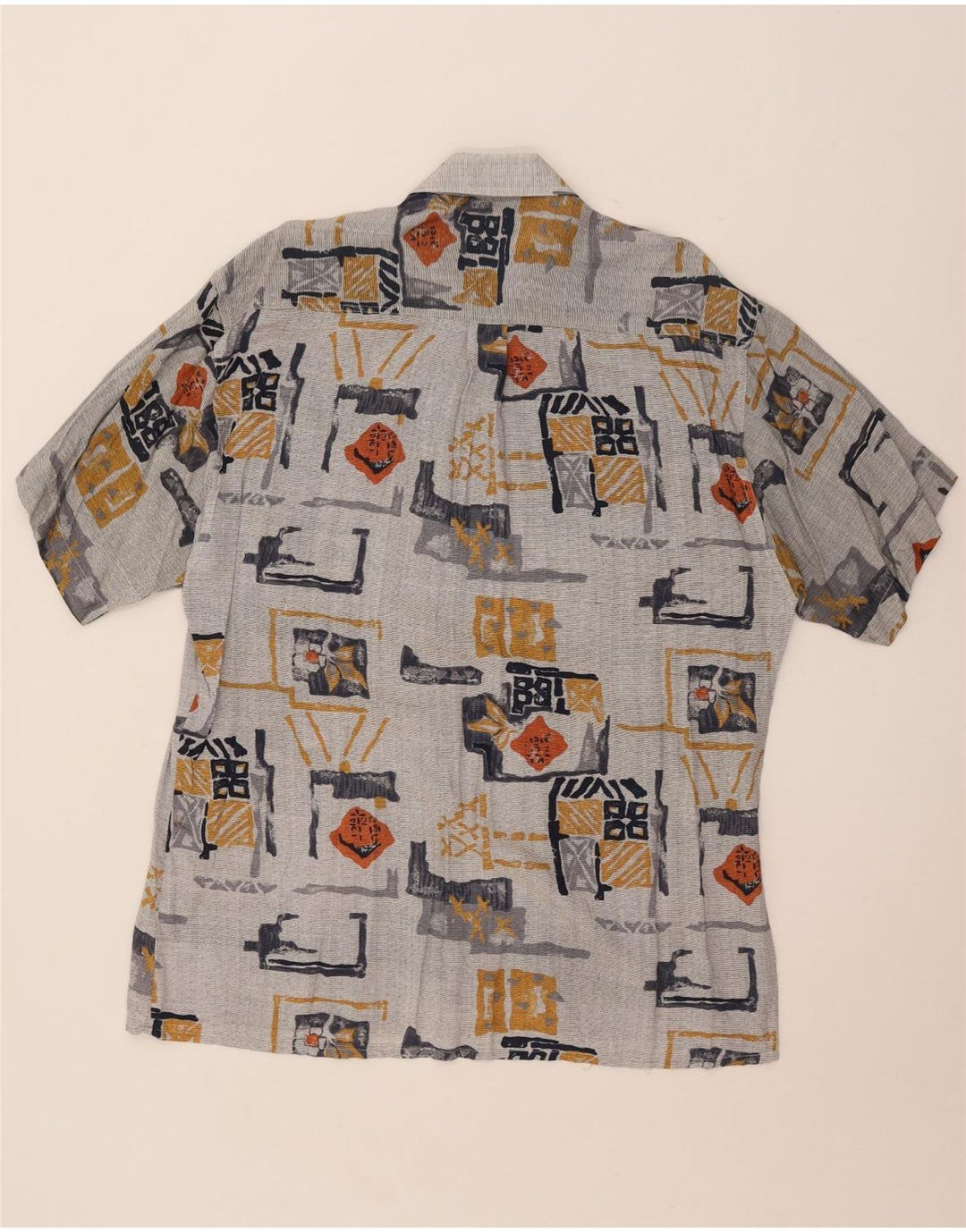 Camicia a maniche corte da uomo Greenfield taglia 41/42 grande patchwork multicolore