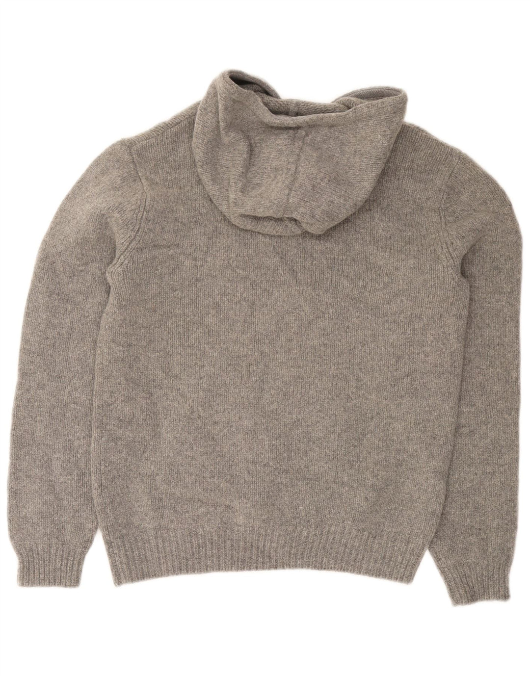 Maglione da uomo Jack Wills con cappuccio e collo a bottoni in lana grigio medio