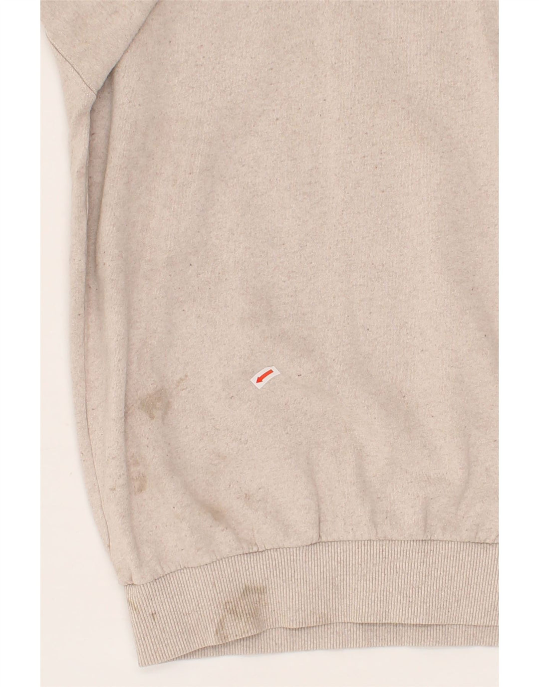 TOMMY HILFIGER Mens Graphic Sweatshirt Jumper Medium Beige Cotton Vintage Tommy Hilfiger and Second-Hand Tommy Hilfiger from Messina Hembry 
