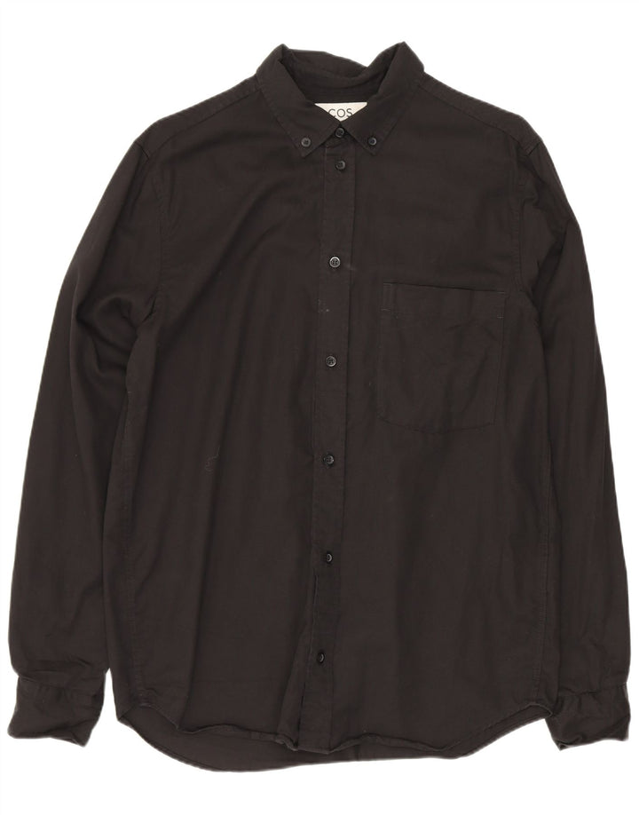 Camicia Cos da uomo vestibilità regolare piccola Lyocell nera