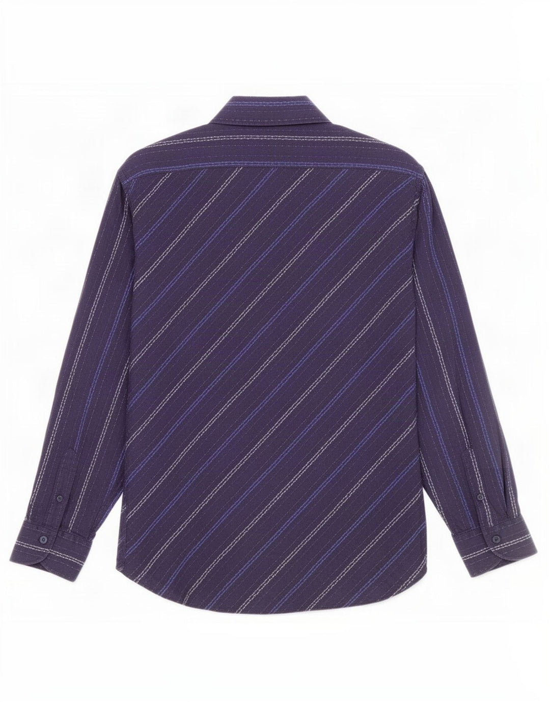 Camicia da uomo Ted Baker taglia 4 grande cotone a righe blu navy