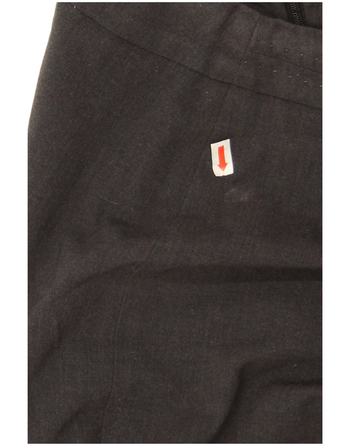 Gonna dritta da donna Marks & Spencer UK 12 media W32 poliestere grigio