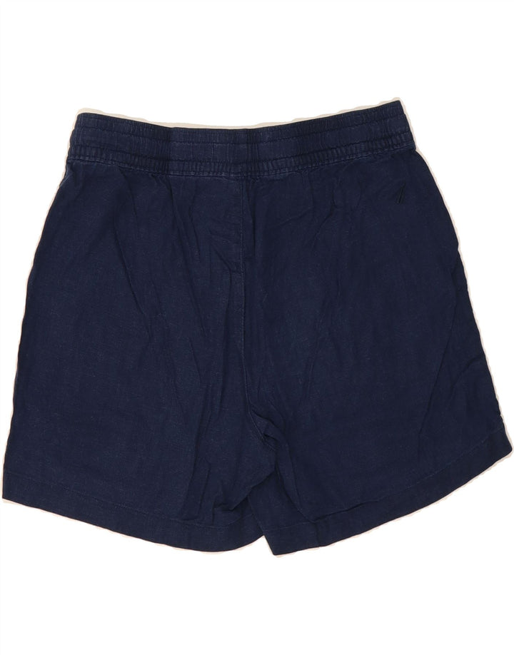 NAUTICA Womens Chino Shorts Small W28  Navy Blue Linen Vintage Nautica and Second-Hand Nautica from Messina Hembry 