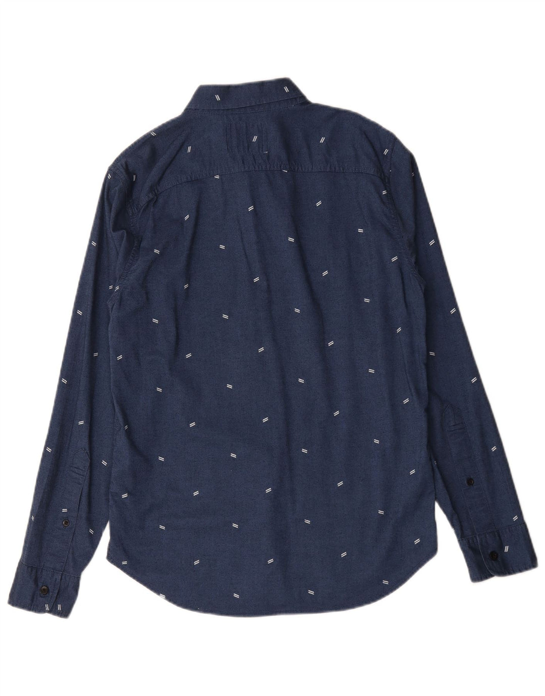 Camicia Hollister da uomo piccola in cotone maculato blu navy