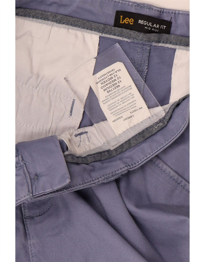 Pantaloncini chino da donna a vita media con vestibilità regolare LEE US 12 Large W32 in cotone viola