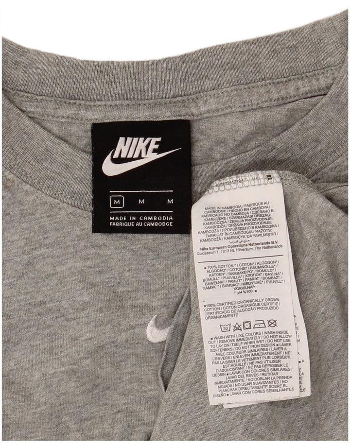 T-shirt da uomo NIKE Top in cotone grigio medio