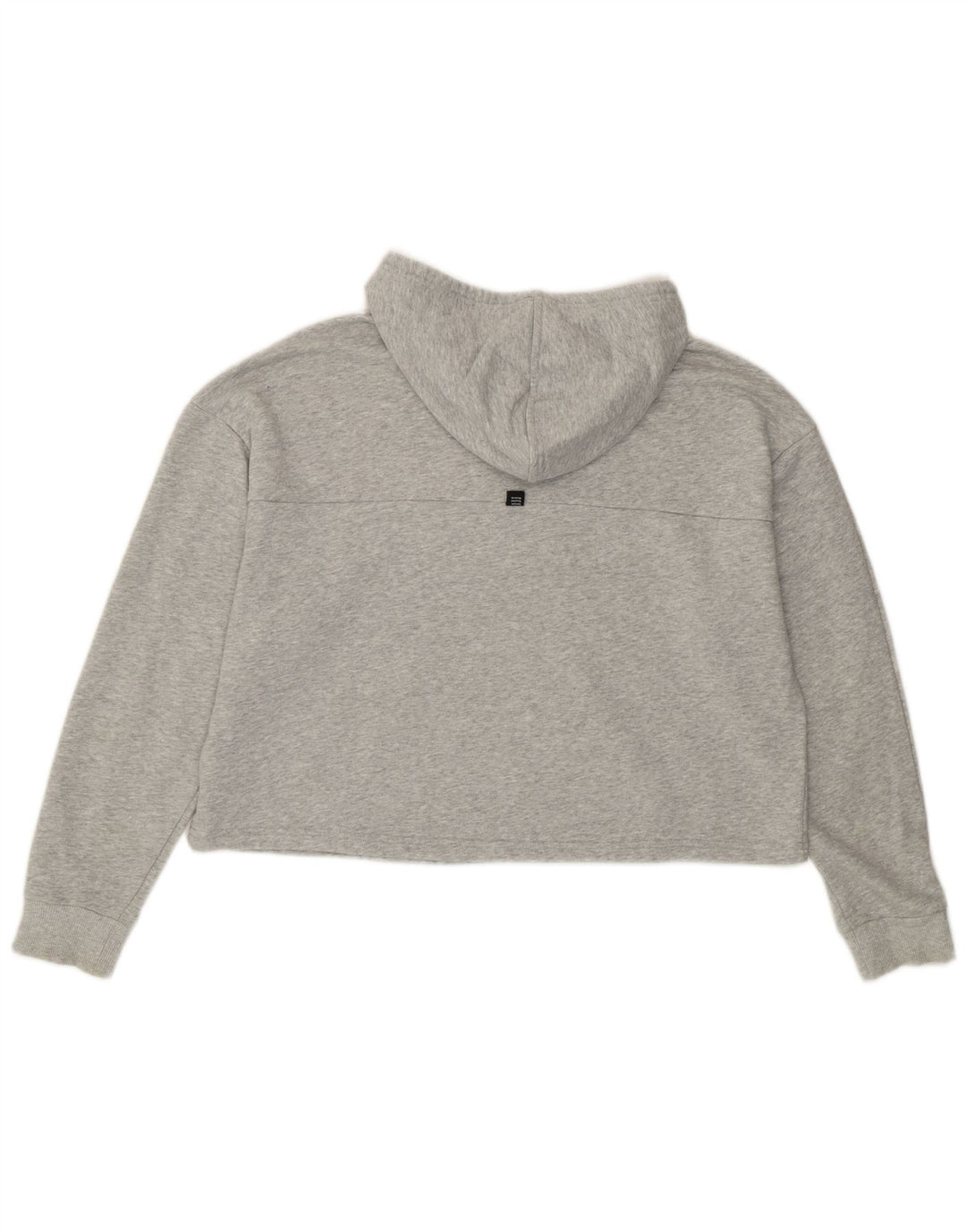 Felpa con cappuccio oversize con grafica corta da donna Puma UK 14 Cotone grigio medio