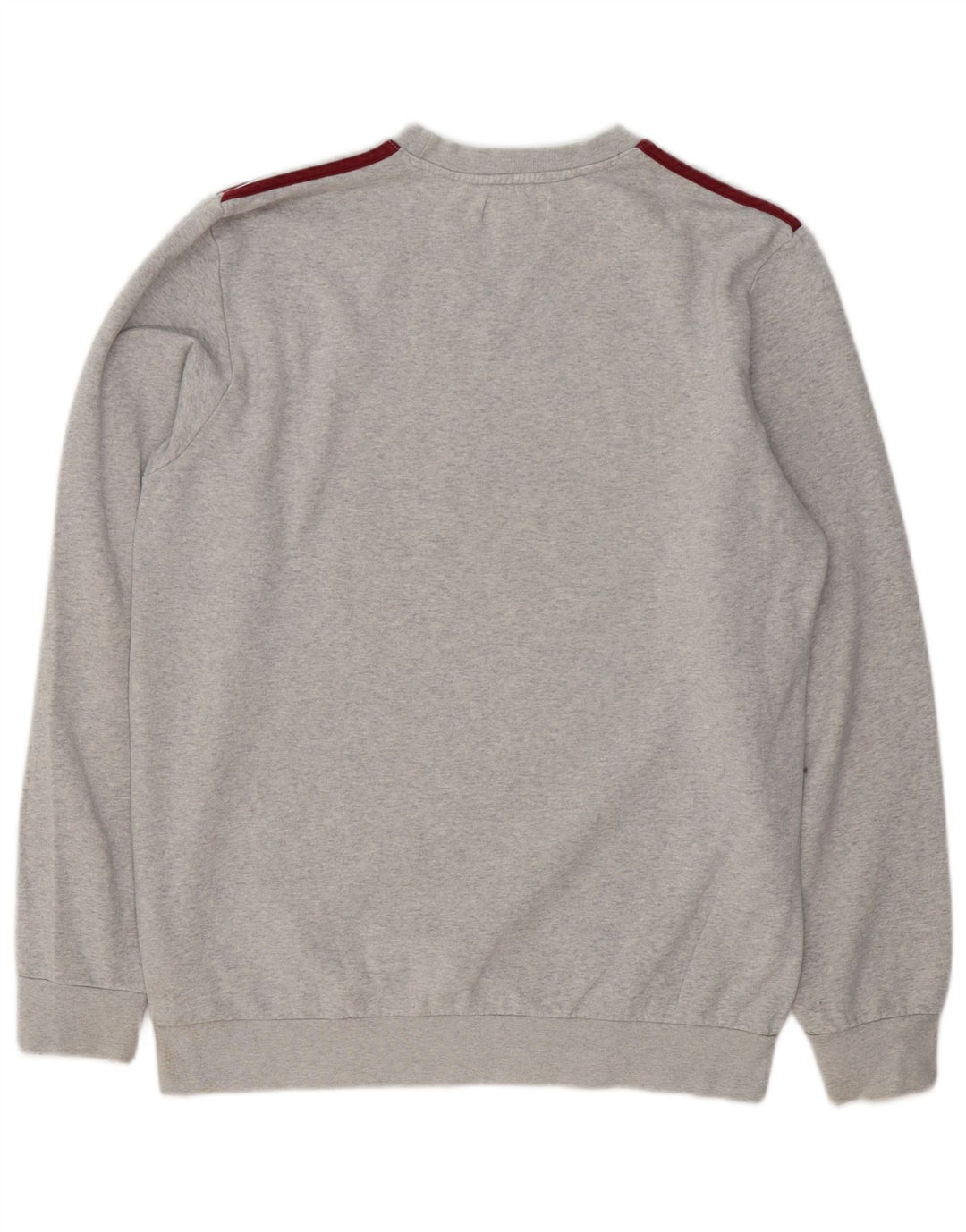 Felpa grafica da uomo Adidas Felpa in cotone grigio medio