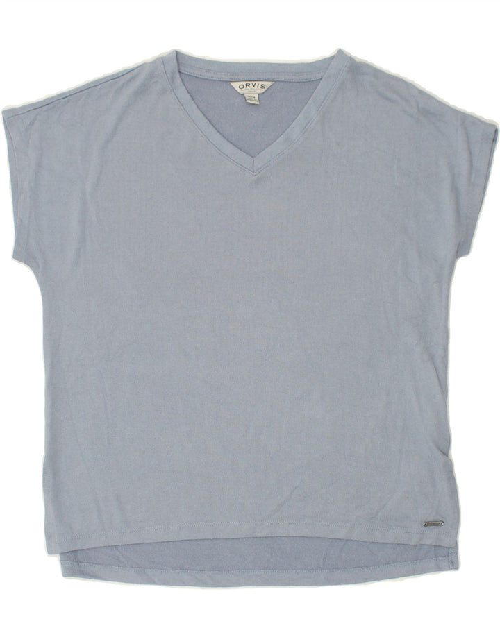 ORVIS Womens Oversized T-Shirt Top UK 10 Small Blue Polyester Vintage Orvis and Second-Hand Orvis from Messina Hembry 