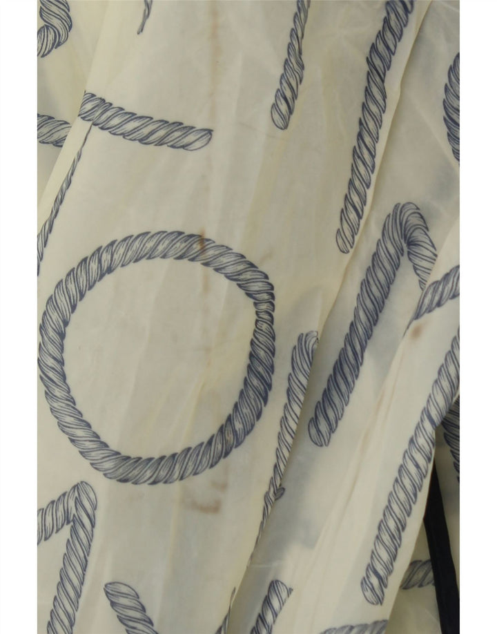 Tommy Hilfiger Donna Graphic Raincoat UK 10 Small Off White Poliuretano